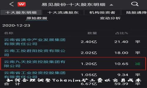 如何合理调整Tokenim矿工费以交易成本