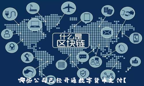   
哪些公司已经开通数字货币支付？